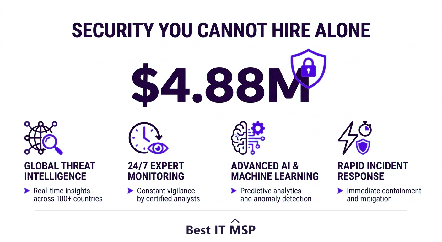 The average data breach cost 4.88 million dollars in 2024