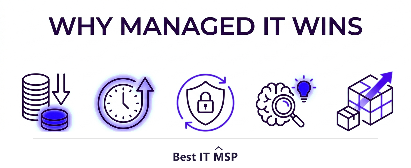 Predictable cost, less downtime, stronger security, expert talent, and scale