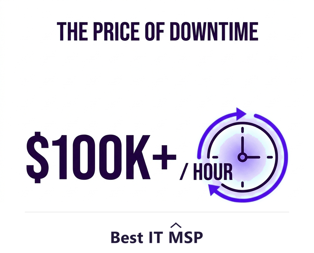 An hour of downtime costs most organizations more than 100,000 dollars