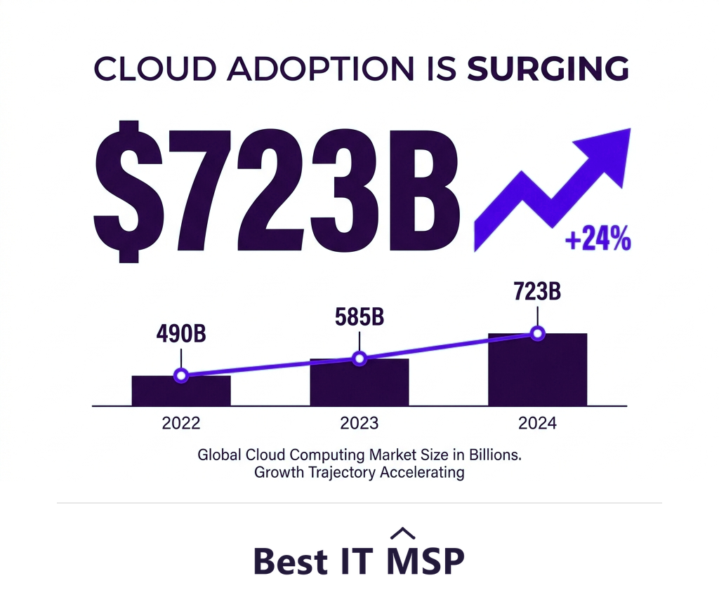 Worldwide public cloud spending is forecast to reach 723 billion dollars in 2025