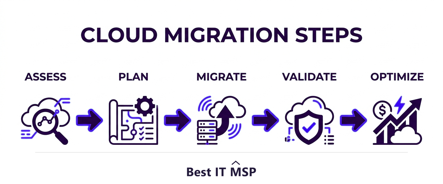 The seven steps of a cloud migration