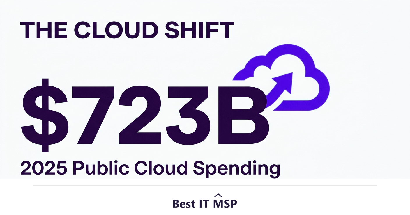 Worldwide public cloud spending is forecast to top 723 billion dollars in 2025
