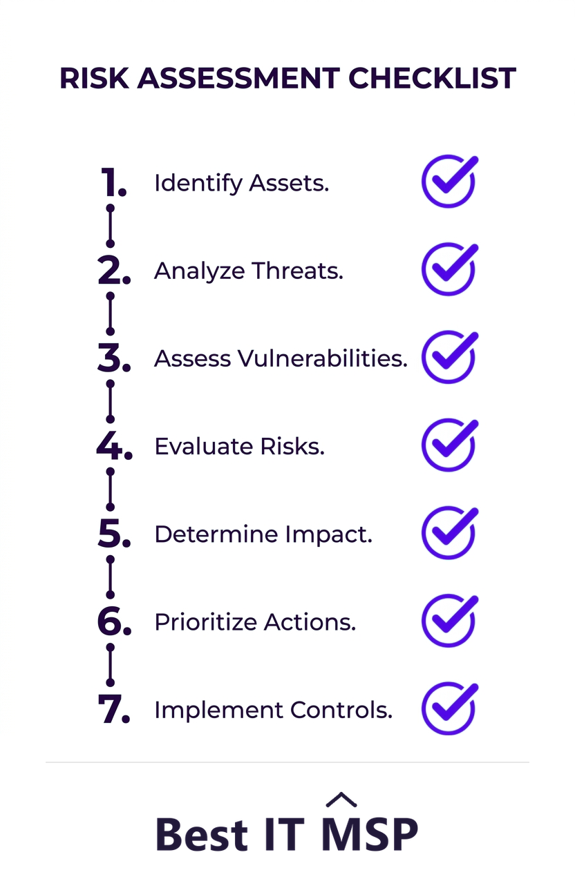 The cybersecurity risk assessment checklist steps