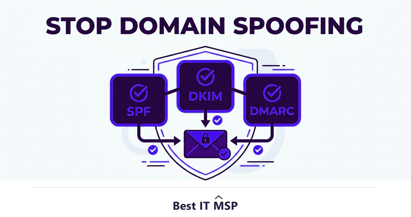 SPF, DKIM, and DMARC stop email spoofing