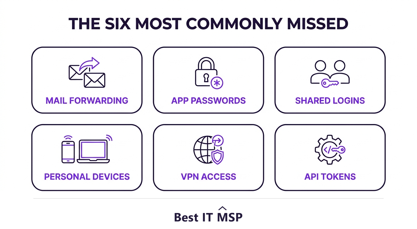 Six access paths most commonly missed during employee offboarding