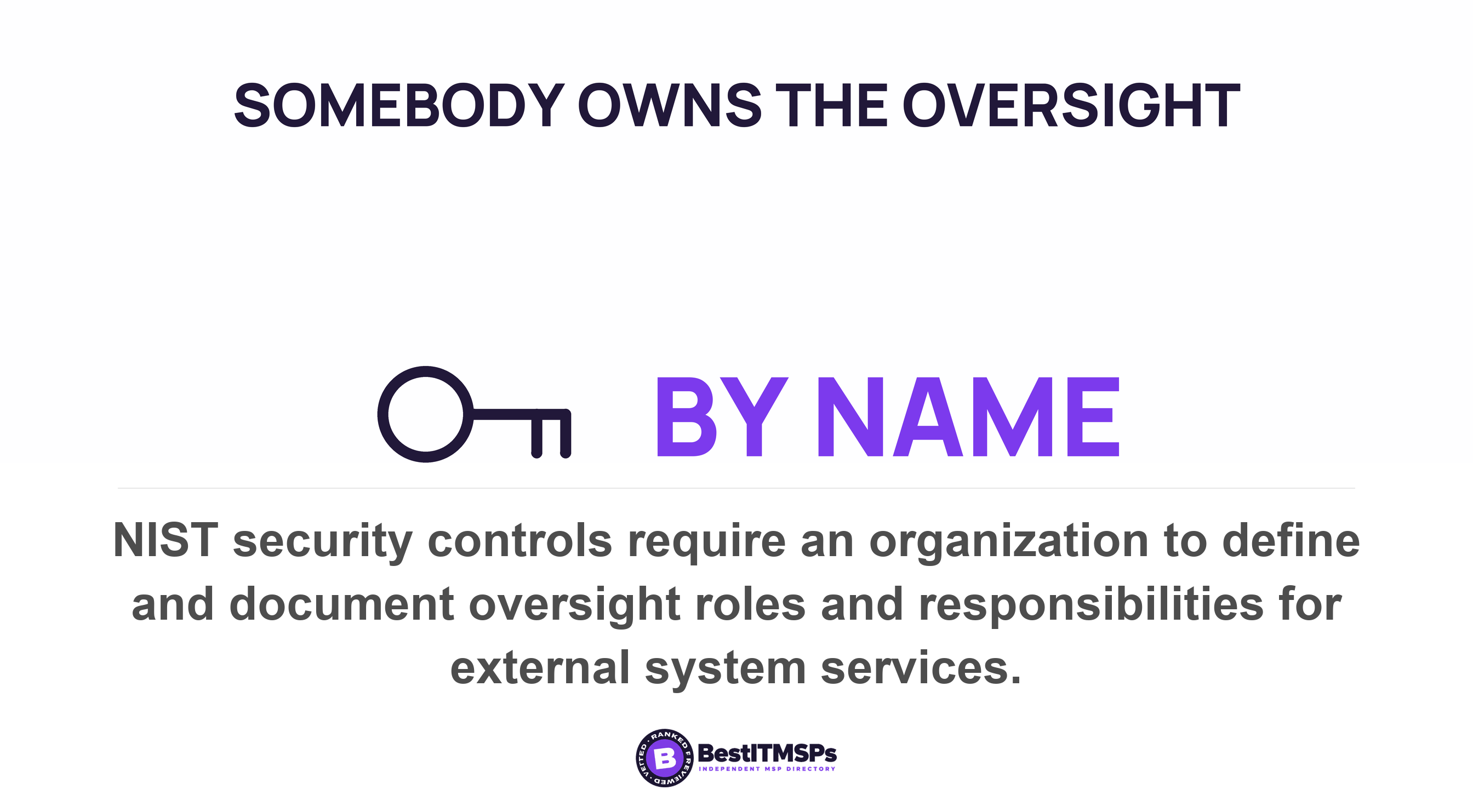 NIST security controls require an organization to define and document oversight roles and responsibilities for external system services