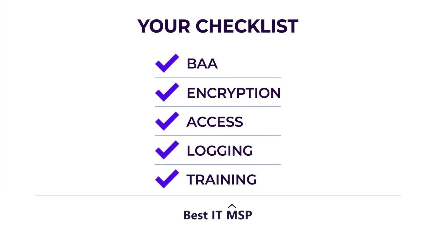 Checklist for HIPAA compliant file sharing