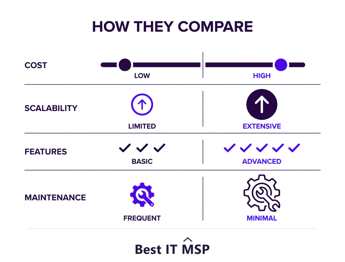 Hosted VoIP versus on-premise on cost, scalability, features, maintenance