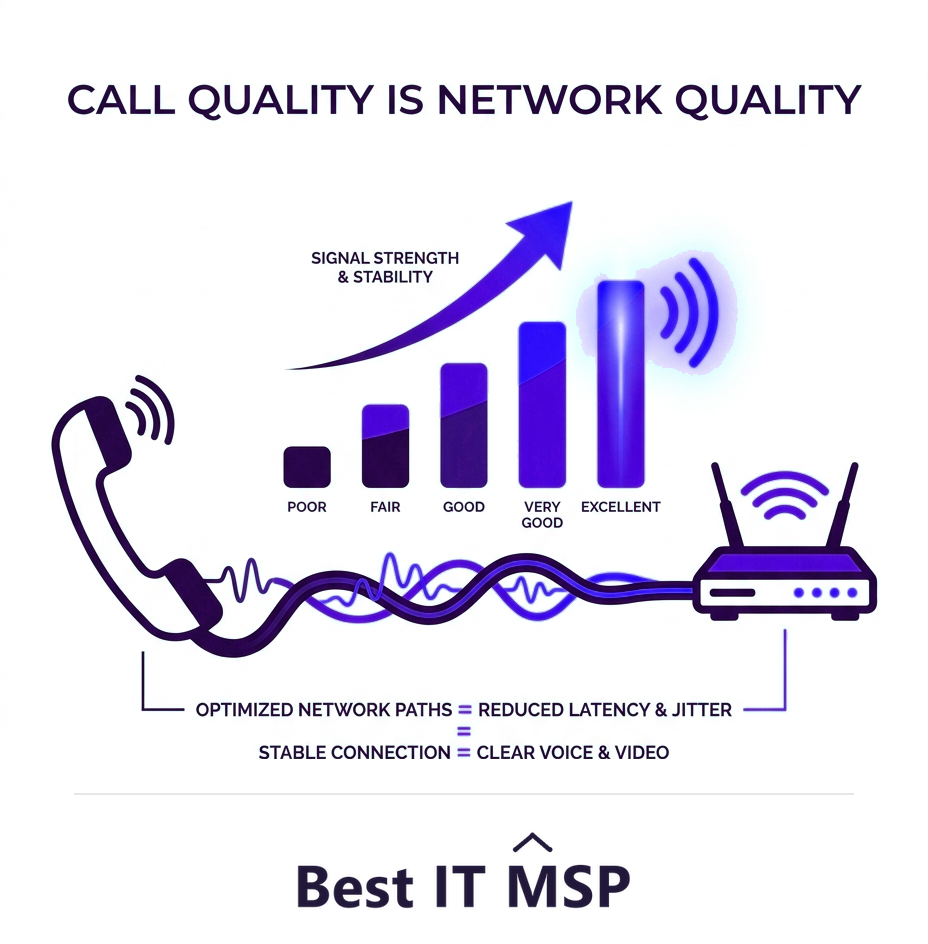 VoIP call quality depends on network quality