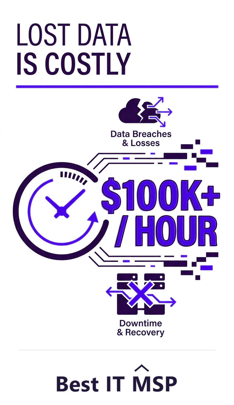 An hour of downtime costs most organizations more than 100,000 dollars