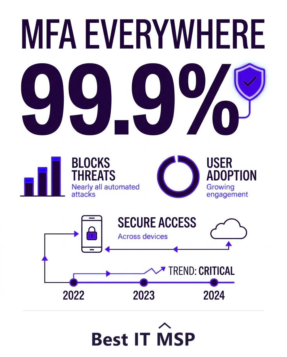Multi-factor authentication blocks 99.9 percent of automated account attacks