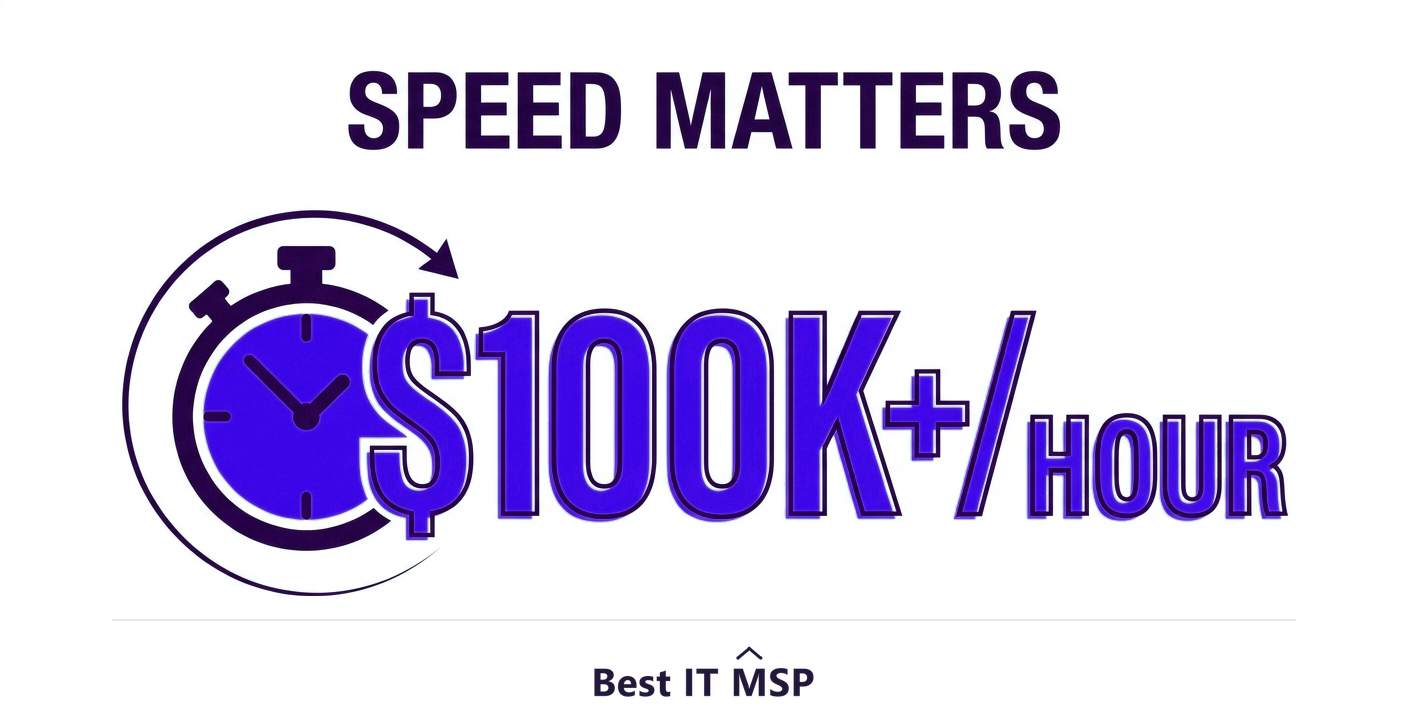 An hour of downtime costs most organizations more than 100,000 dollars
