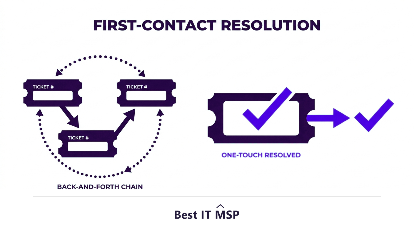 First-contact resolution fixes issues on the first interaction