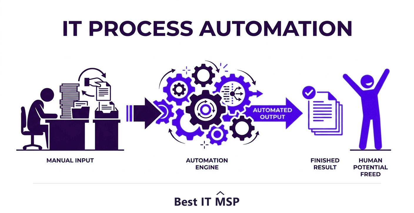 IT process automation handles repetitive tasks automatically