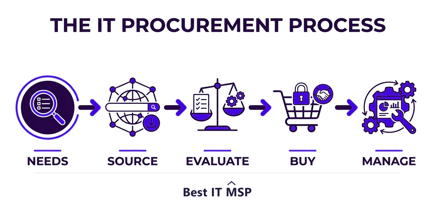 The IT procurement process from needs analysis to lifecycle management