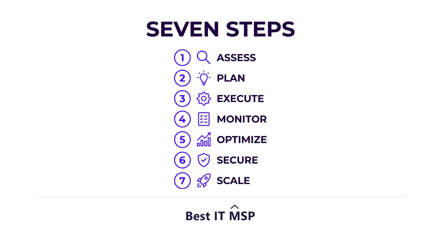 The seven steps of the IT procurement process