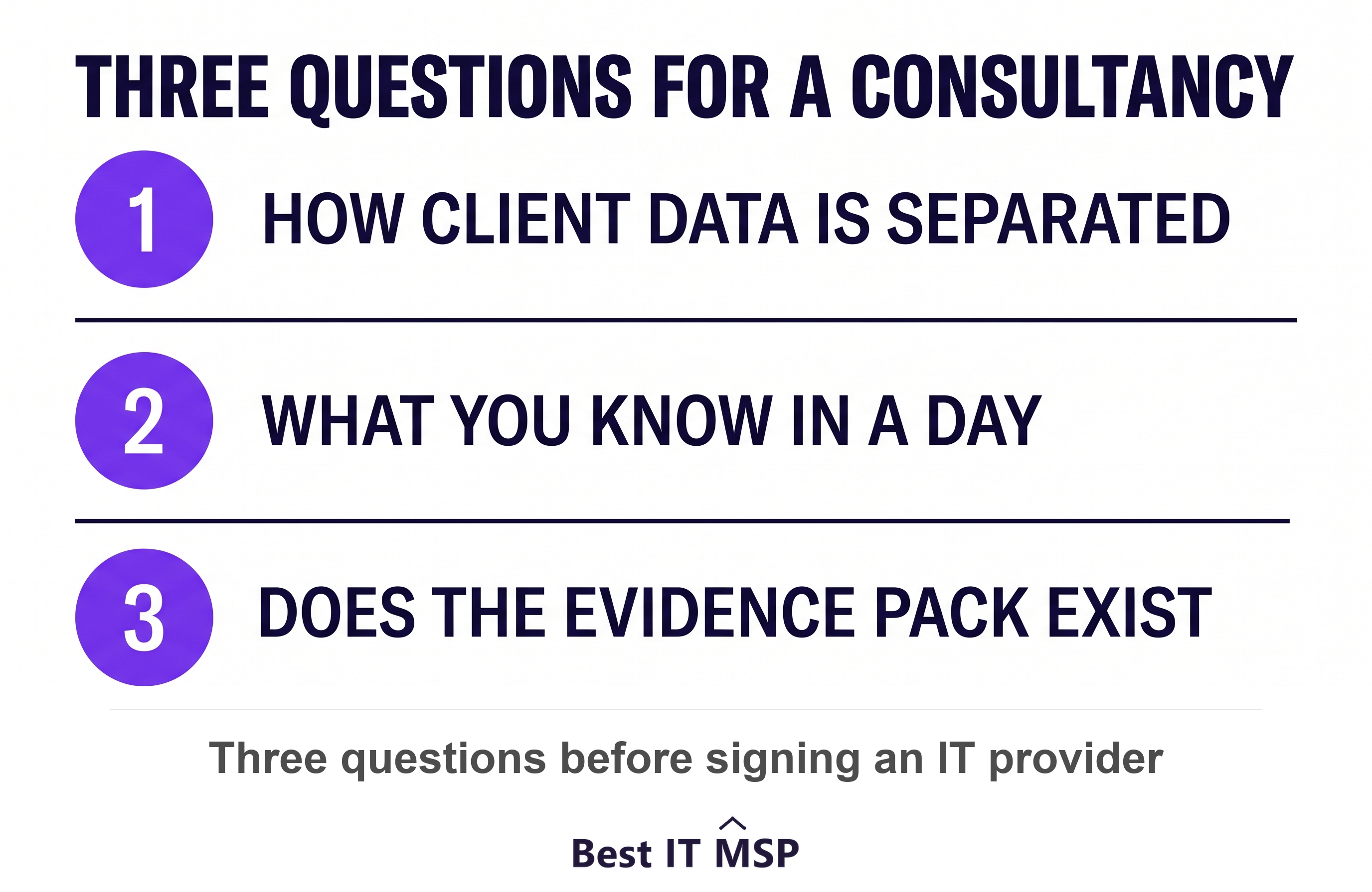 Three questions to ask an IT provider serving consultancies
