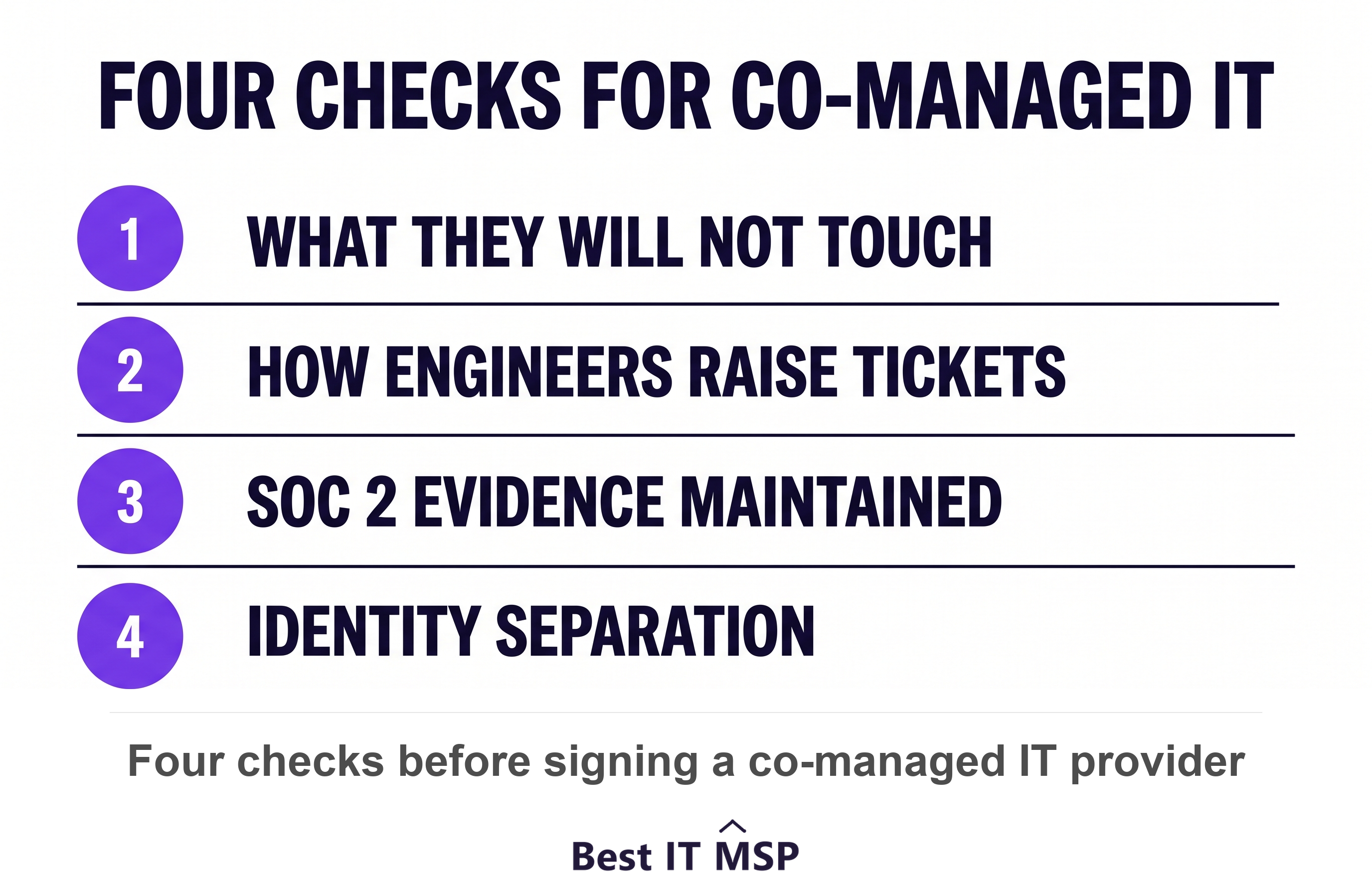 Four checks that separate a co-managed IT provider from a generalist