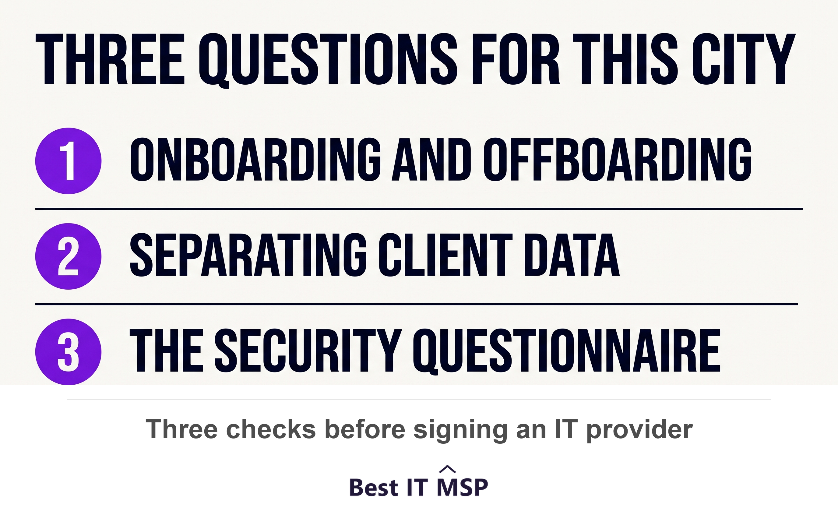 Three questions to ask a San Jose IT provider