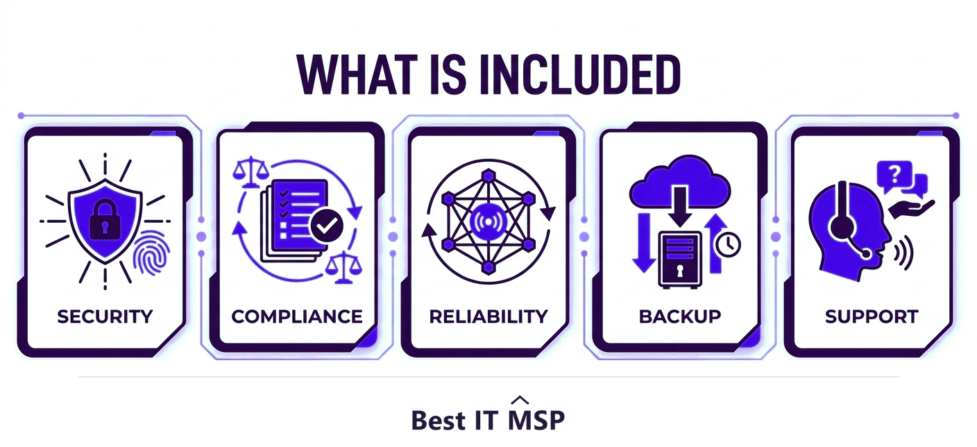 What accounting IT services include: security, compliance, reliability, backup