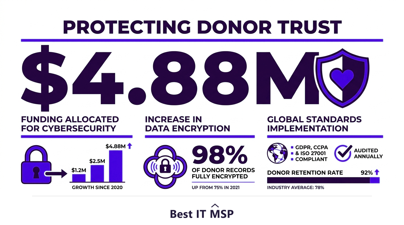The average data breach costs 4.88 million dollars, a threat to donor trust