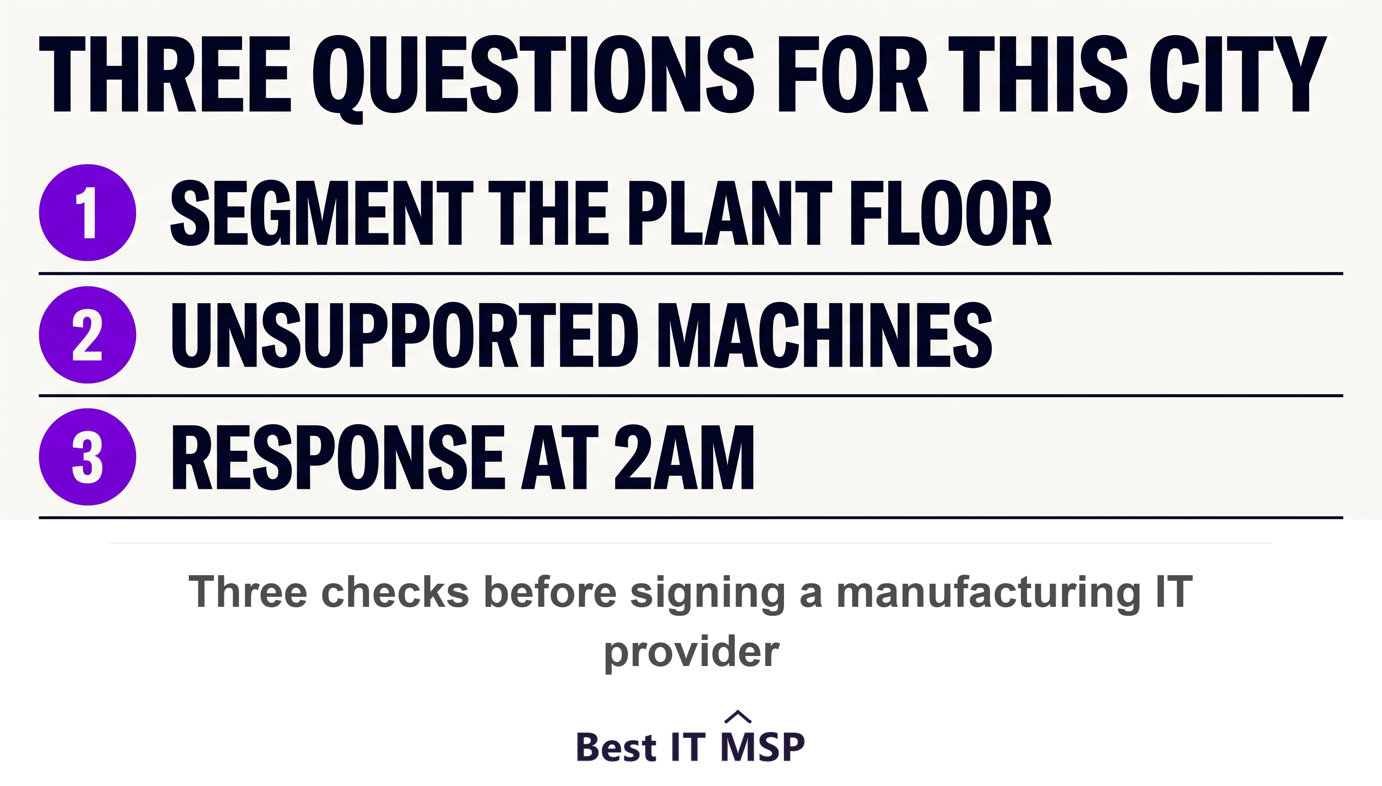 Three questions to ask a Buffalo manufacturing IT provider