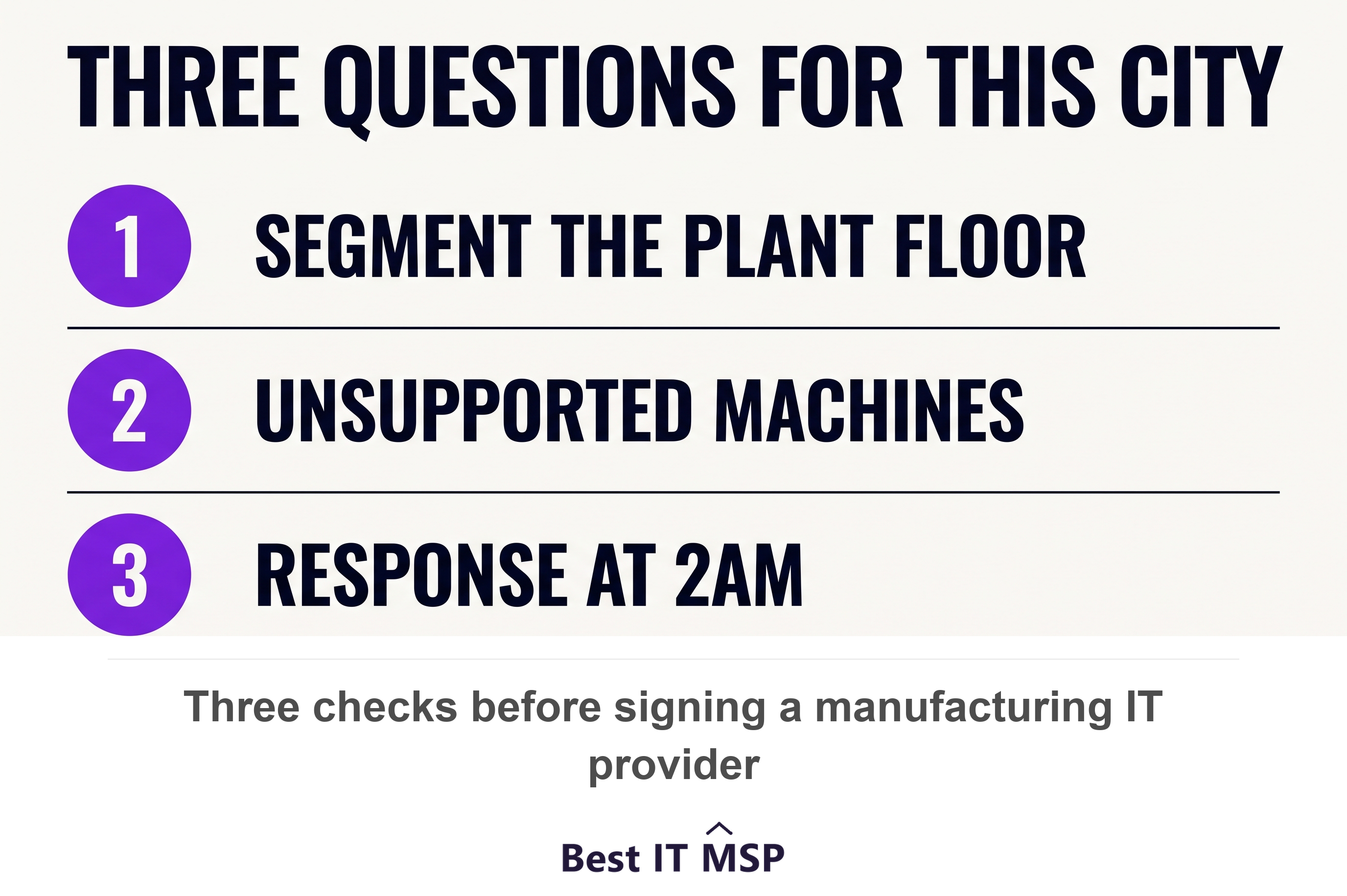 Three questions to ask a Chicago manufacturing IT provider