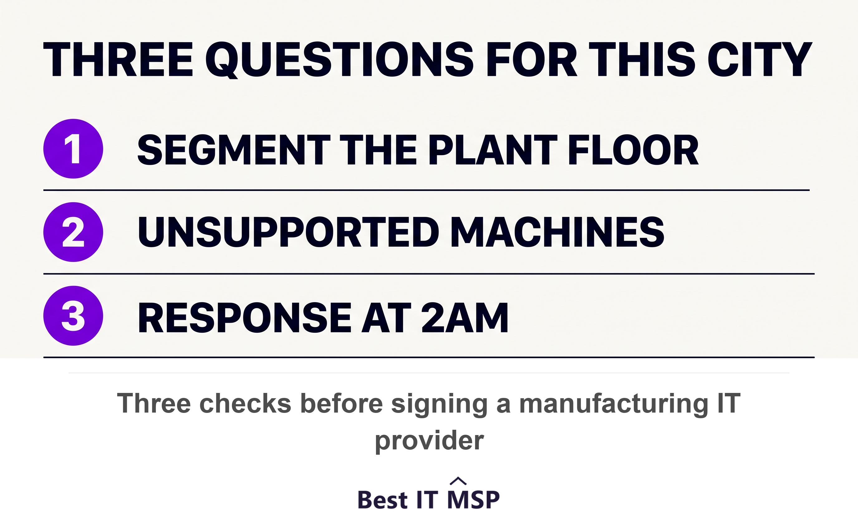 Three questions to ask a Montreal manufacturing IT provider