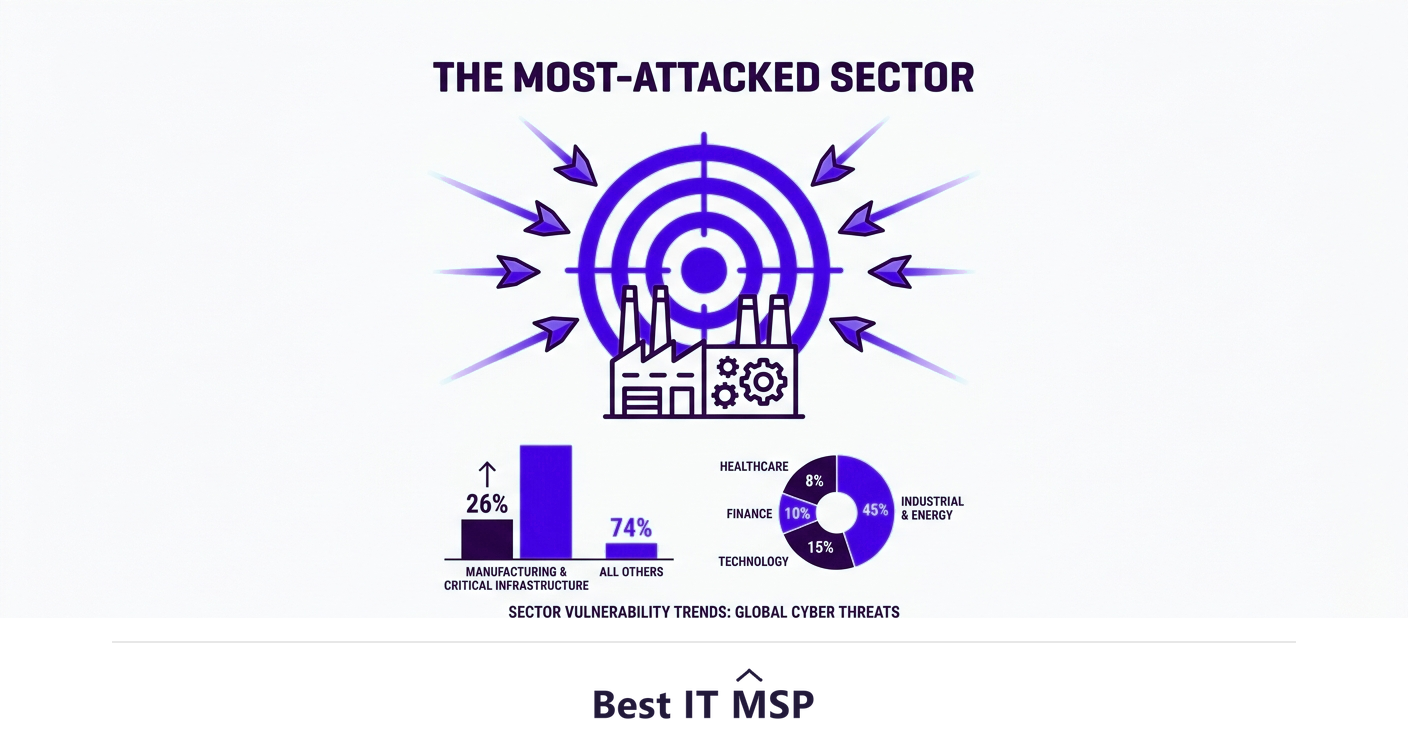 Manufacturing is the most-attacked industry for cyberattacks