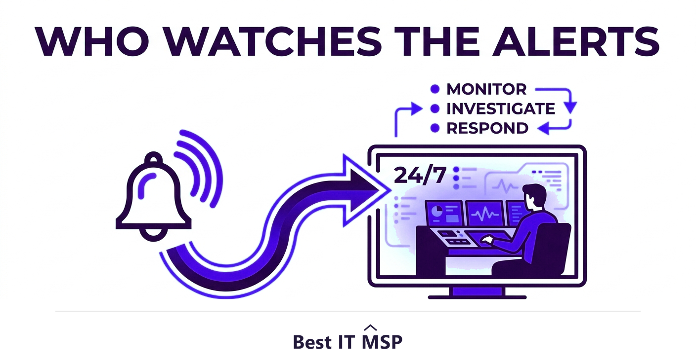 EDR produces alerts that someone has to monitor and act on