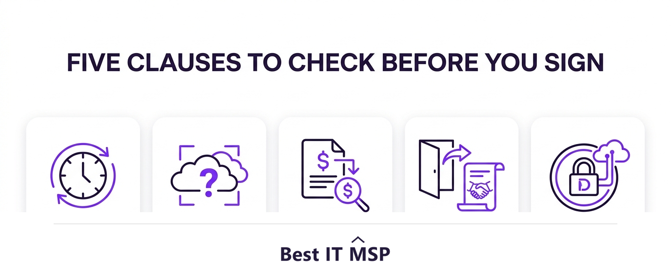 Five clauses to check before signing a managed IT services agreement