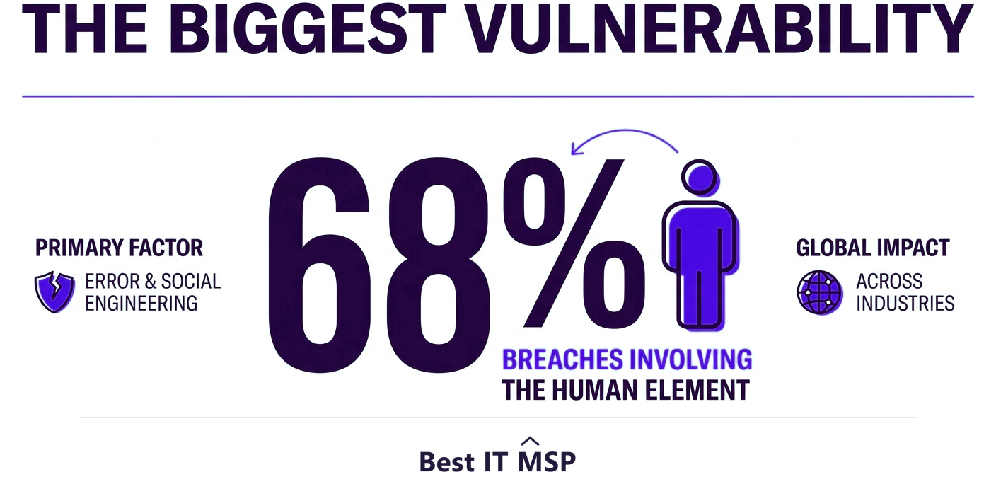 The human element was involved in 68 percent of breaches
