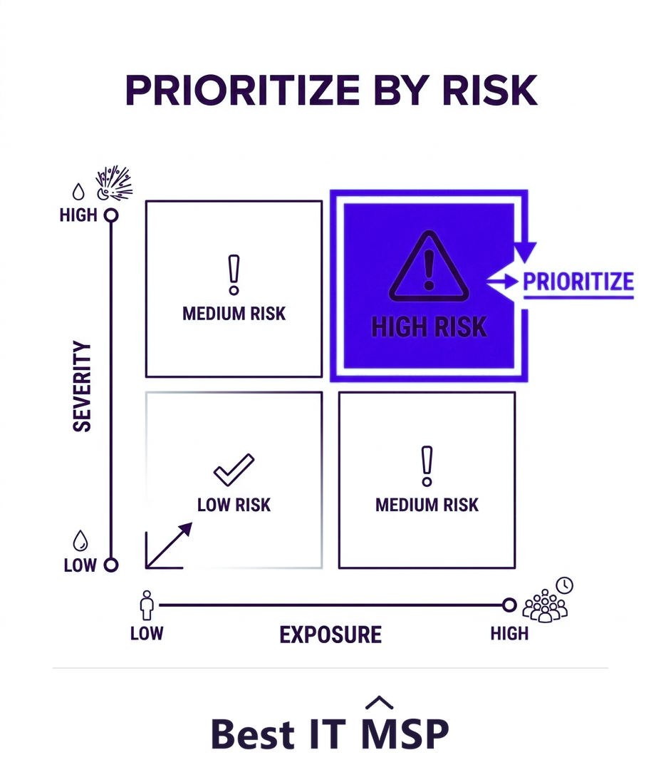 Prioritize vulnerabilities by risk
