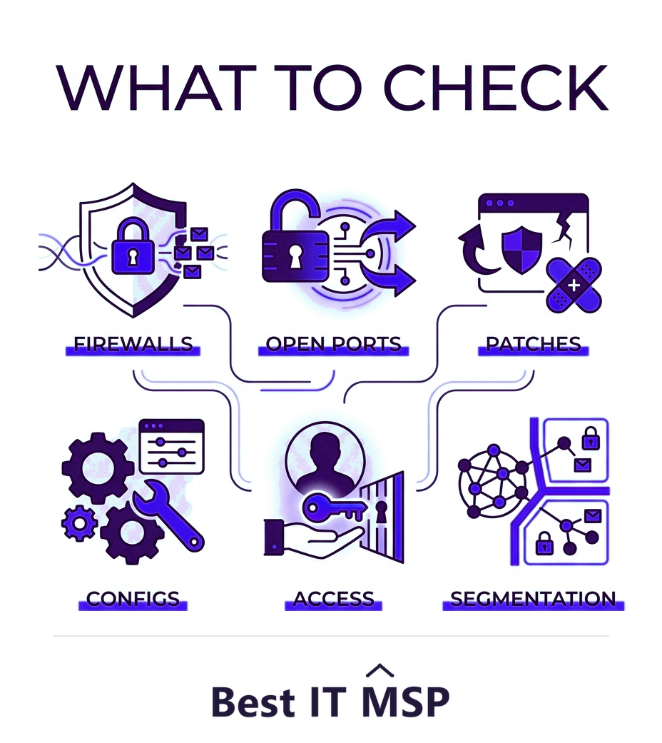 What a network vulnerability assessment checks