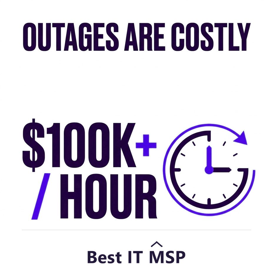 An hour of downtime costs most organizations more than 100,000 dollars