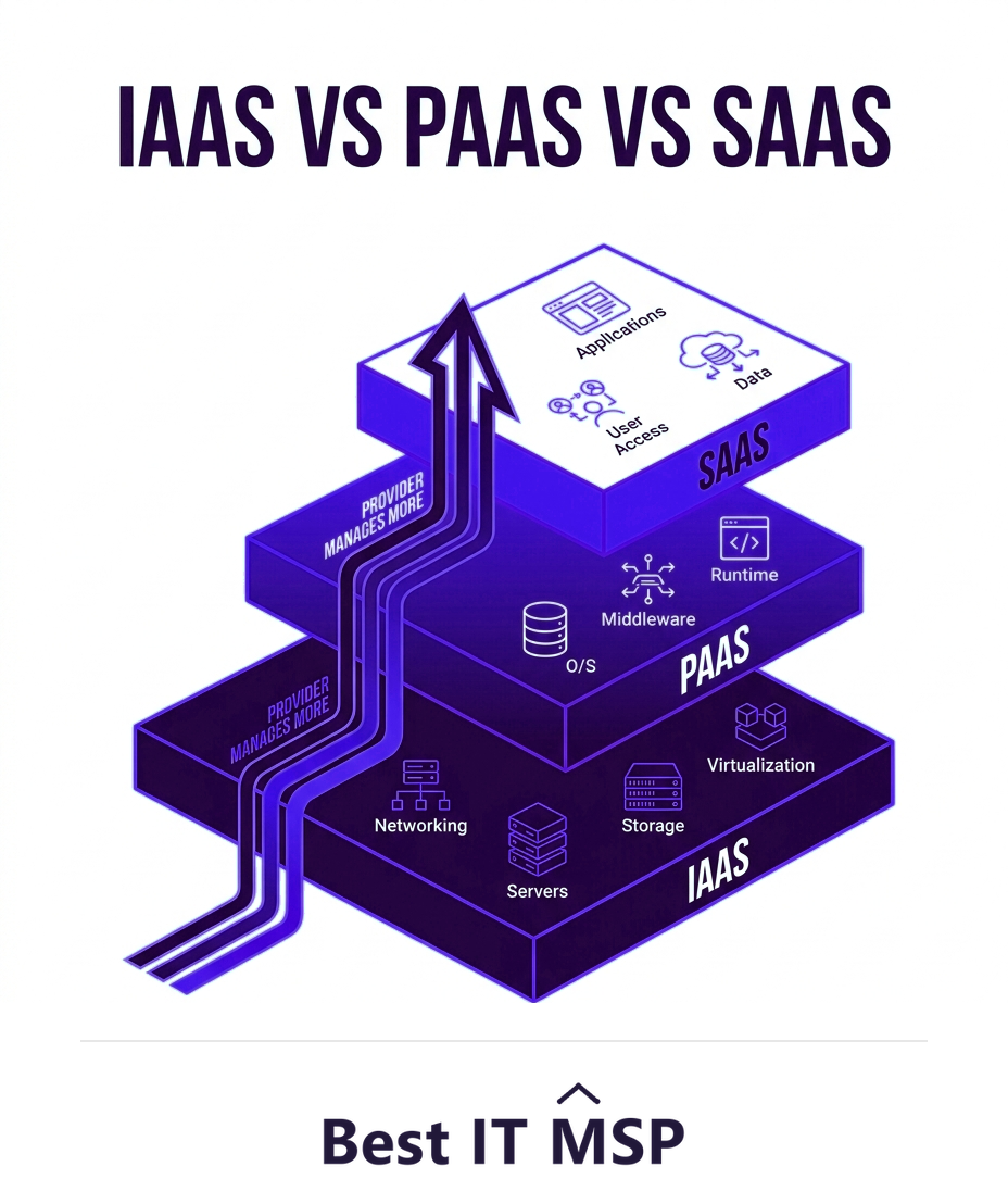 Service models IaaS, PaaS, SaaS and who manages what