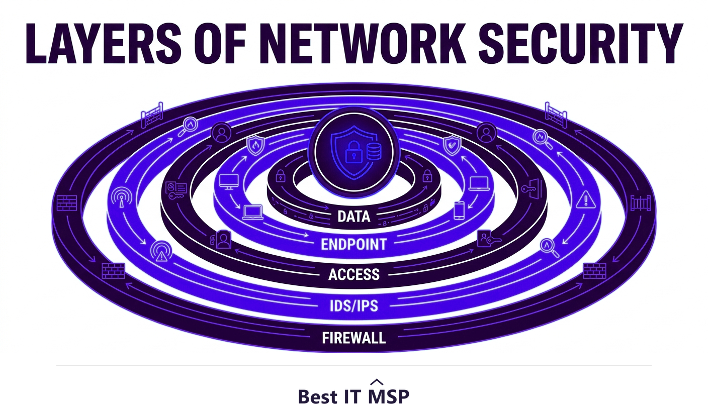 The layers of network security from firewall to Zero Trust