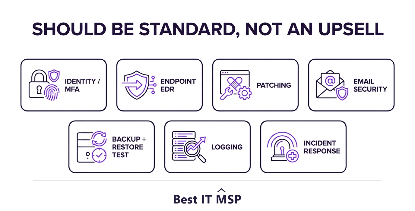 The seven security controls a managed IT provider should include as standard