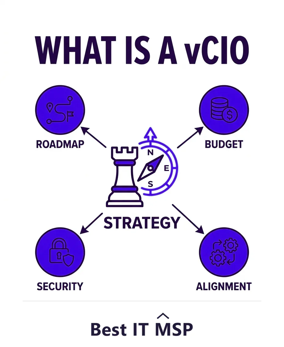 A vCIO provides strategic IT leadership without a full-time hire