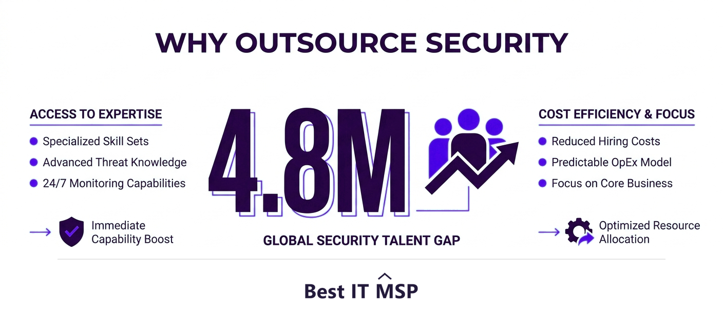 There is a global shortfall of about 4.8 million cybersecurity professionals