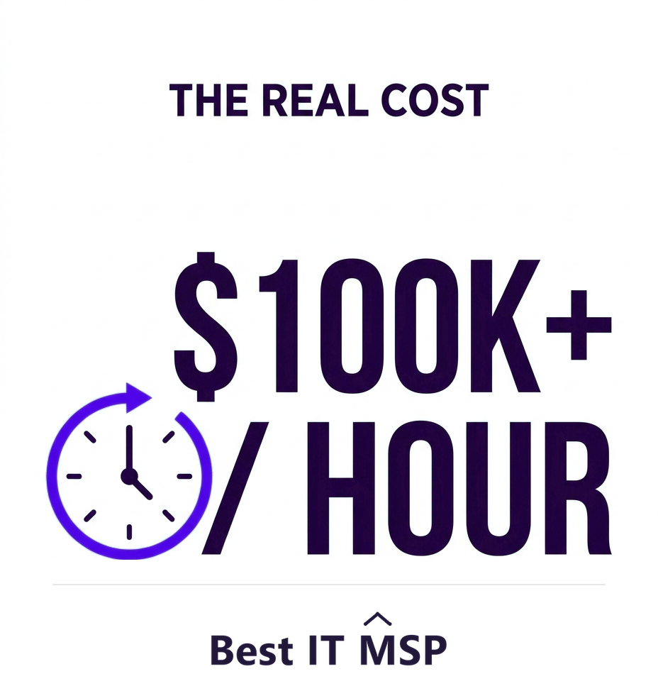 An hour of downtime costs most organizations more than 100,000 dollars