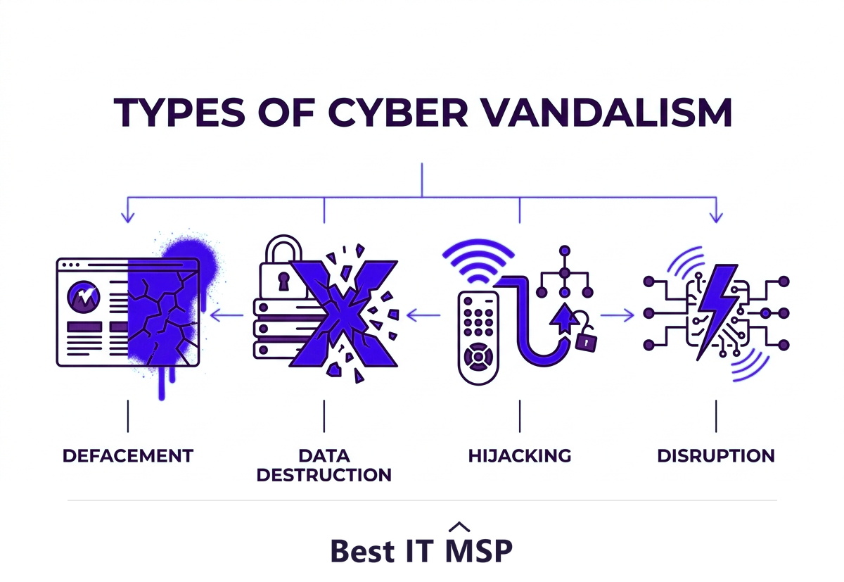 Types of cyber vandalism