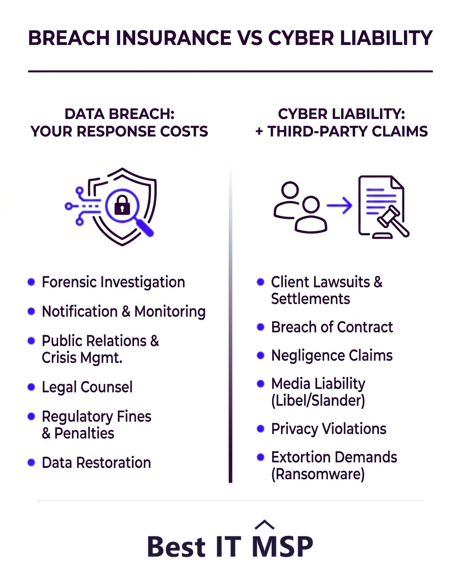 Data breach insurance versus broader cyber liability insurance