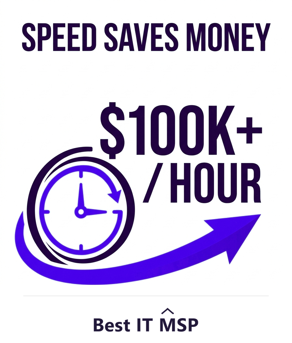 An hour of downtime costs most organizations more than 100,000 dollars
