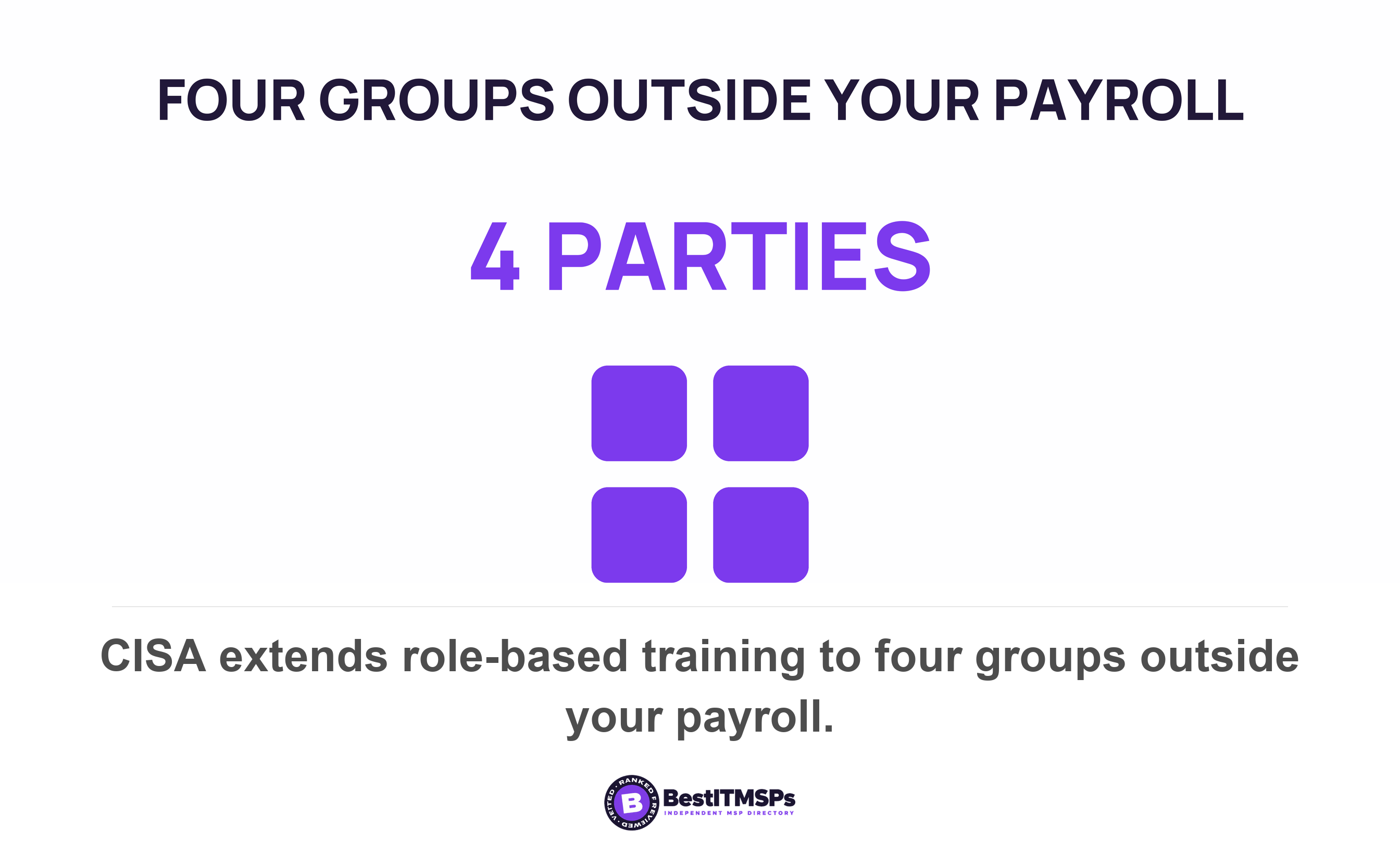 CISA extends role-based training to four groups outside your payroll
