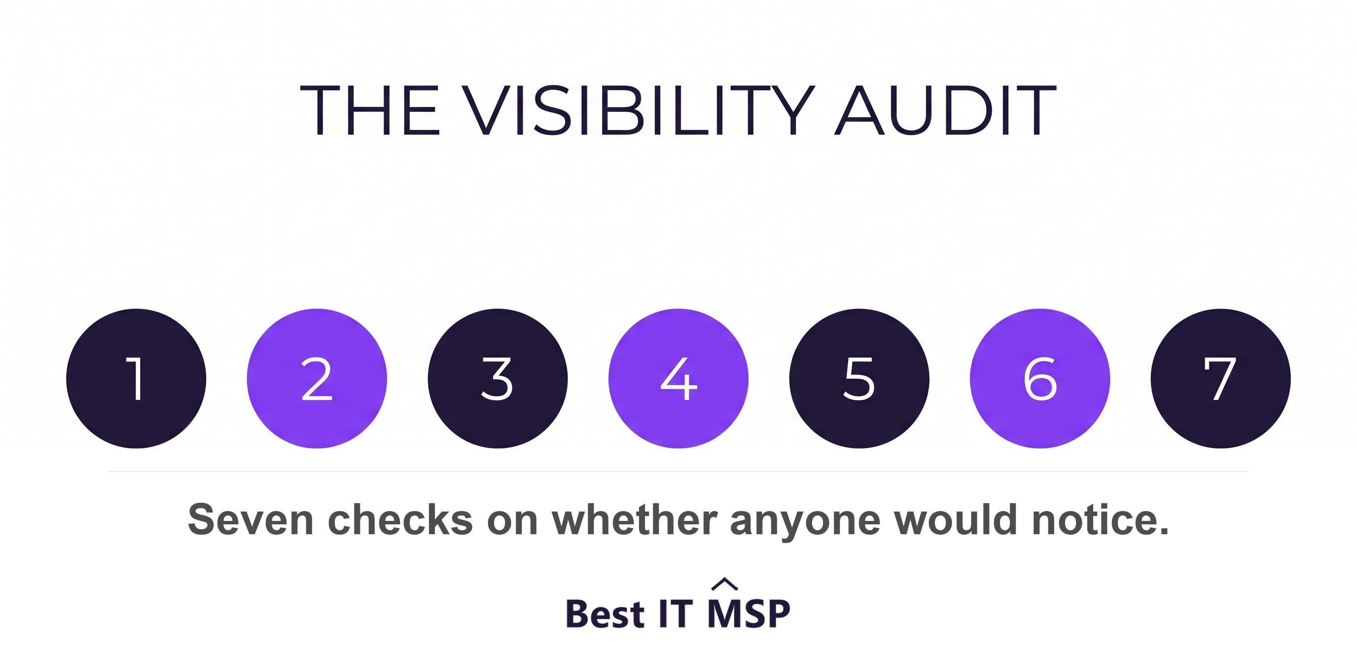 The seven checks in a detection and logging audit